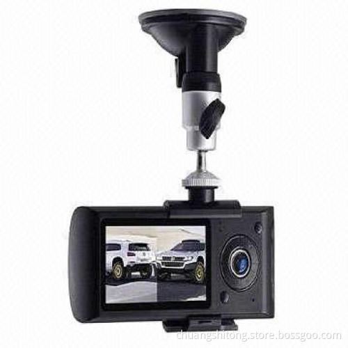 Popular R300 front/driver recording GPS logger, car DVR GPS dual camera